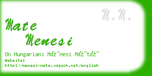 mate menesi business card